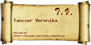 Tanczer Veronika névjegykártya